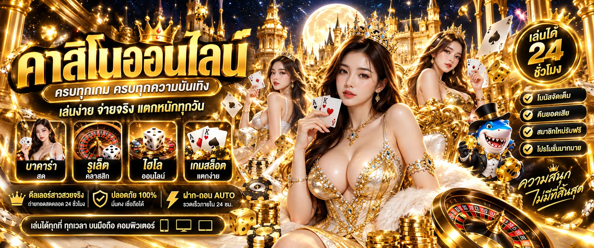 คาสิโนออนไลน์ ROOM89 บาคาร่าสด รูเล็ต ดีลเลอร์จริง
